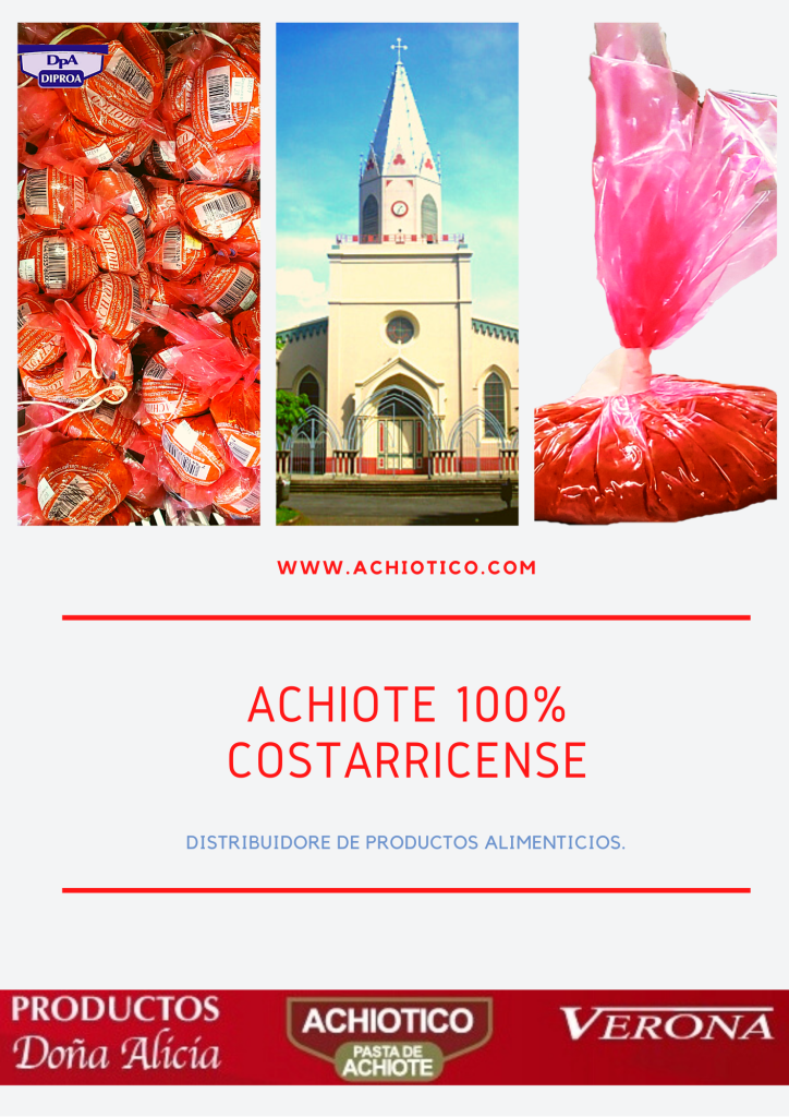 El Achiote es conocido en todo el mundo especialmente en latinoamérica y especialmente en Costa Rica en San Vicente de Moravia
